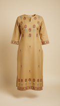 Soft Gold Everyday Casual Cotton Kurti