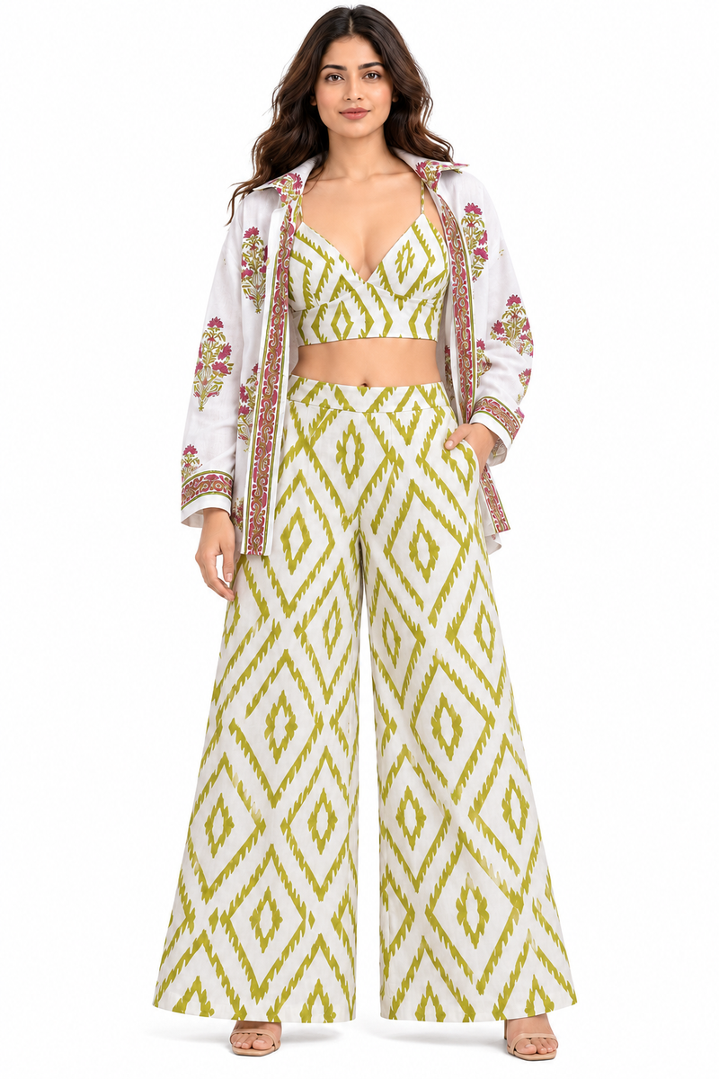 Olive Bloom Co-ord Set & Separates