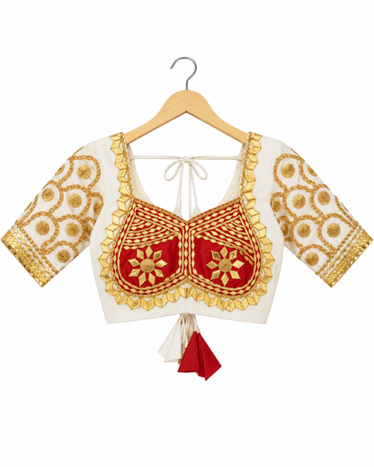 Women's Rani Pink Lehenga with Gota Patti Blouse | The Baisa