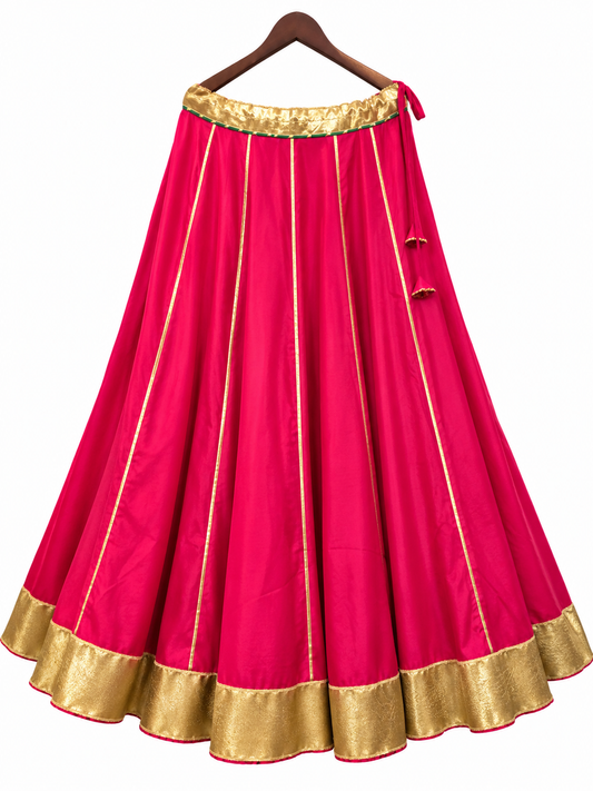 Women's Rani Pink Lehenga with Gota Patti Blouse | The Baisa