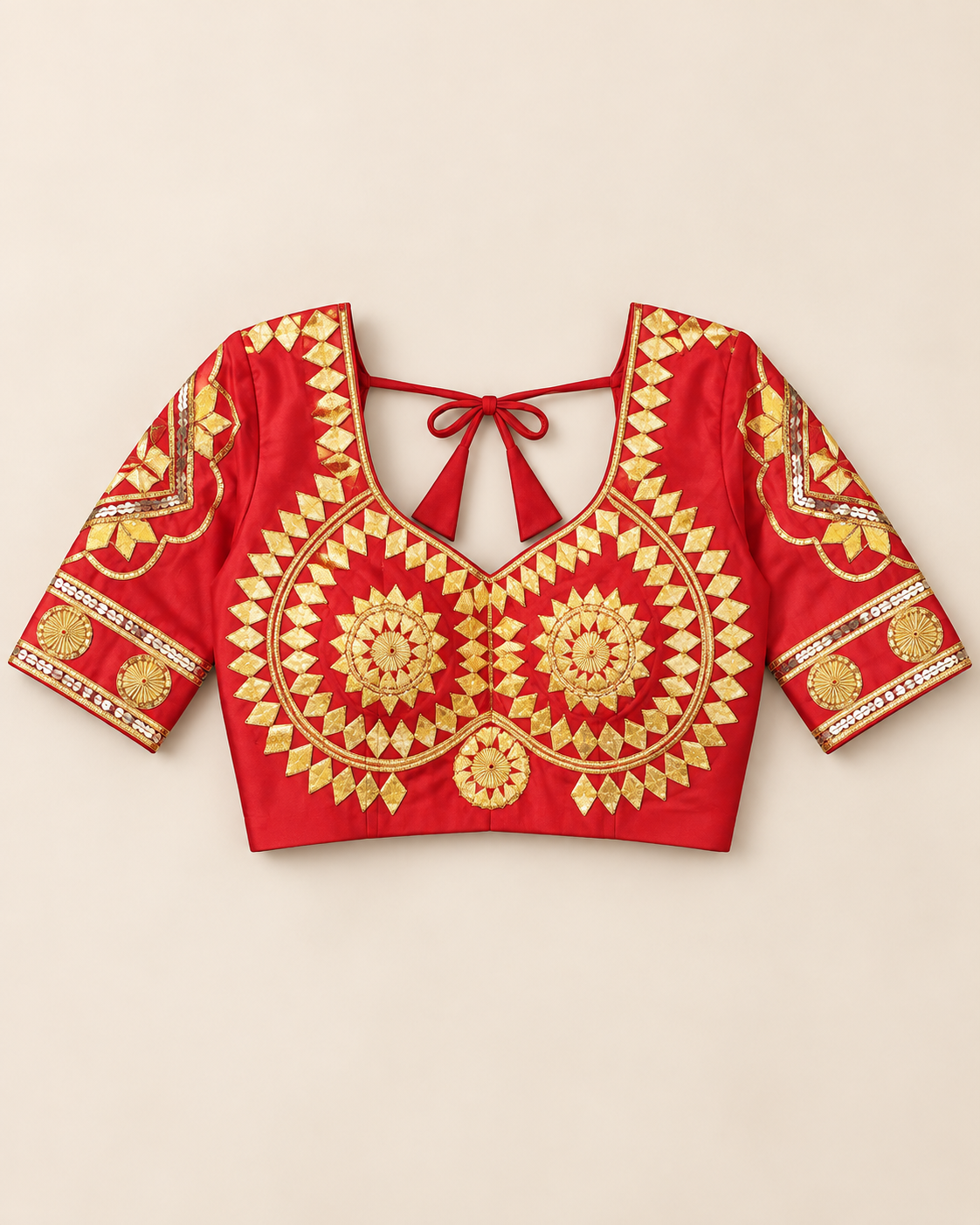 Multicolour Gota Patti Rajasthani Aangi Blouse